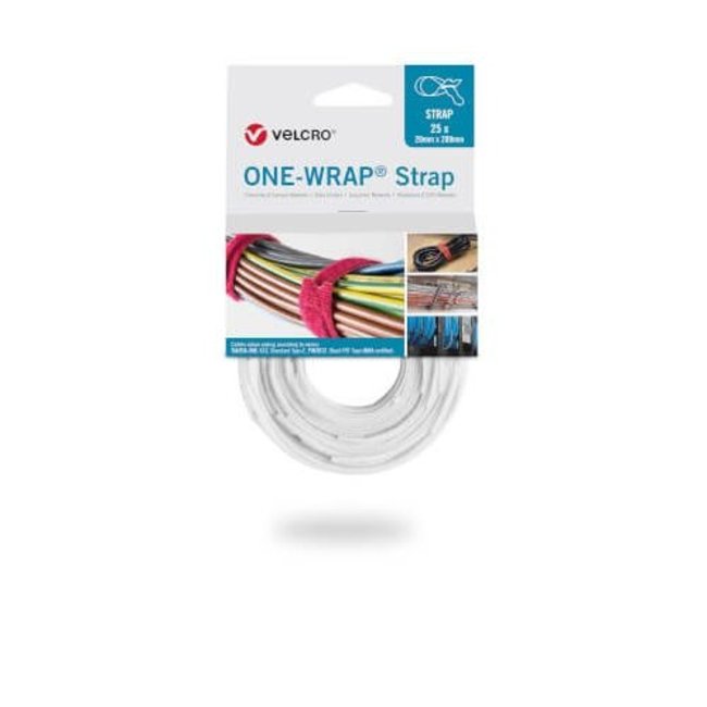 Liant de câble velcro Velcro® One-Wrap® 20mm x 200mm blanc