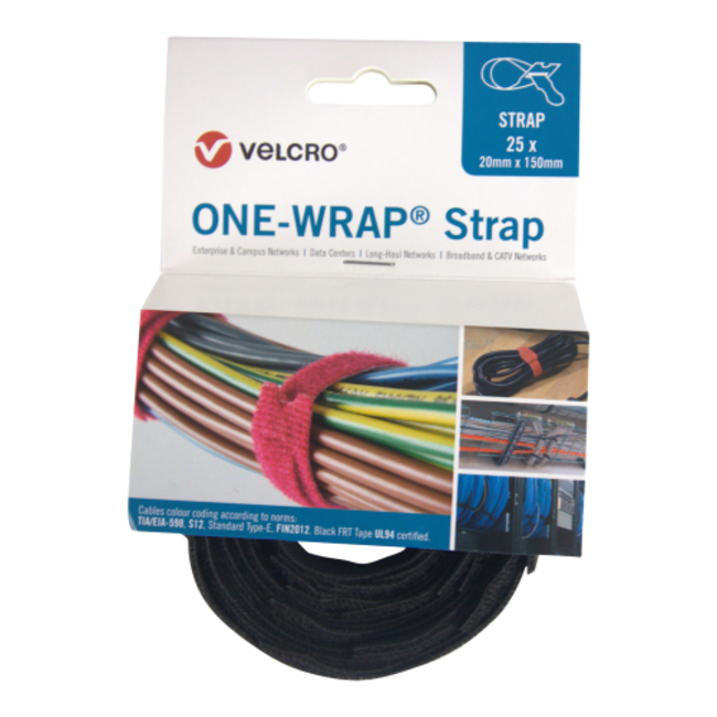 Velcro® One-Wrap® Velcro Câble Binder 20mm x 330mm Noir