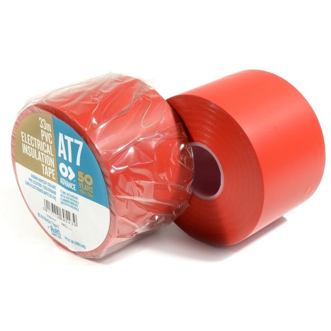 Advance AT7 PVC tape 50mm x 33m Red