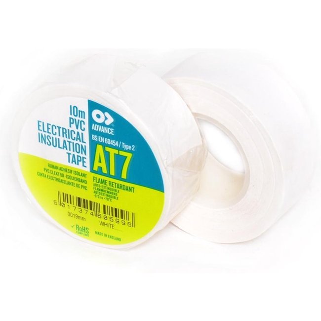 TAPE AT7 PVC 19mm x 10m blanc