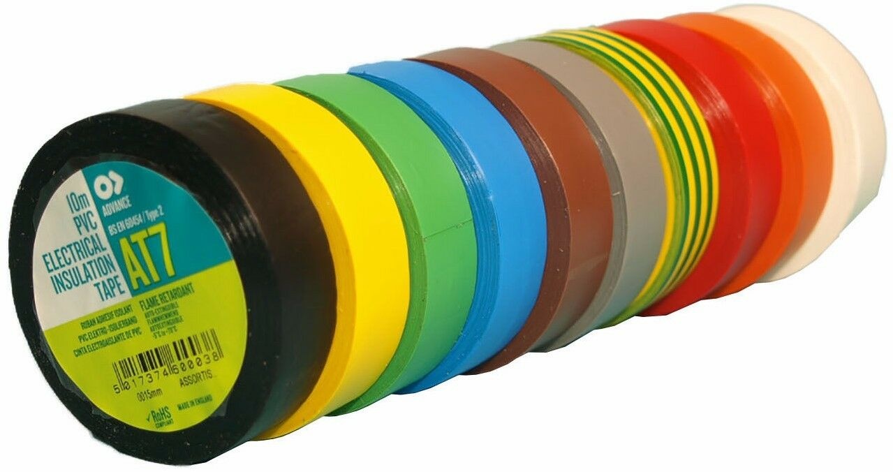 Duplicaat Vervoer uitbreiden Advance AT7 PVC tape 15mm x 10m Kleuren Mix - Tape-Deal.com