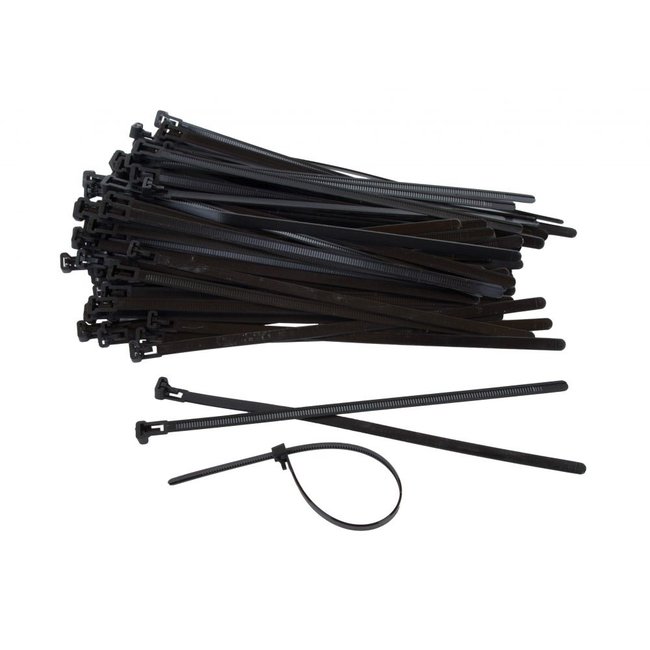 TD47 Reclosable cable ties 7.6 x 150 mm Black