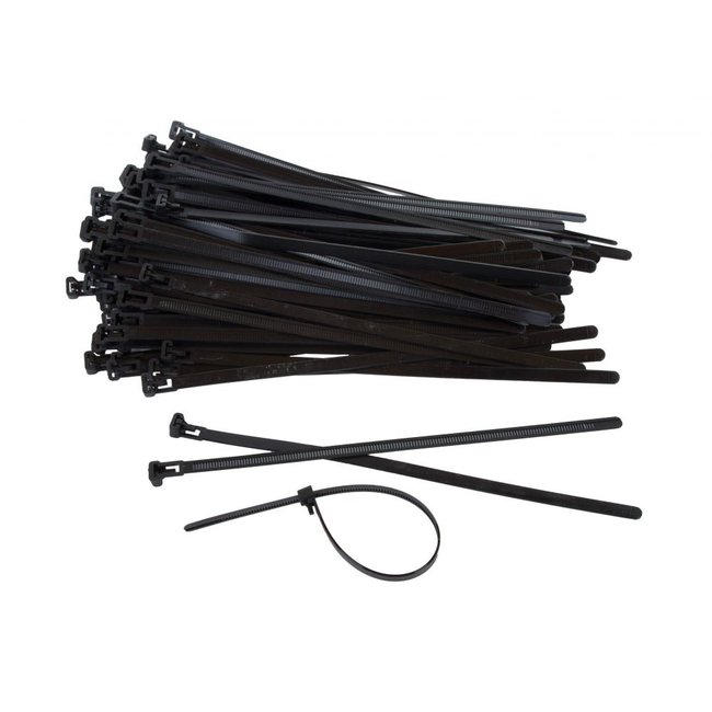 Travaux de câble refermables TD47 7,6 x 300 mm Noir