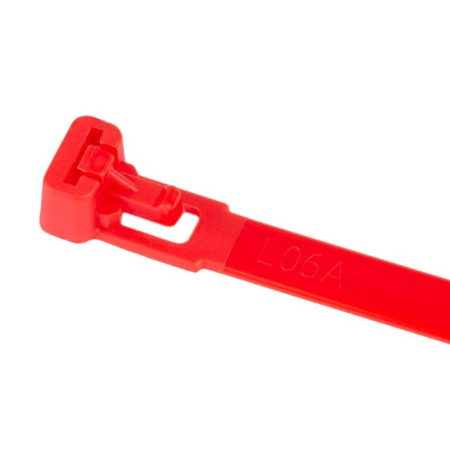 TD47 Cadre de câble refermable 7,6 x 200 mm rouge