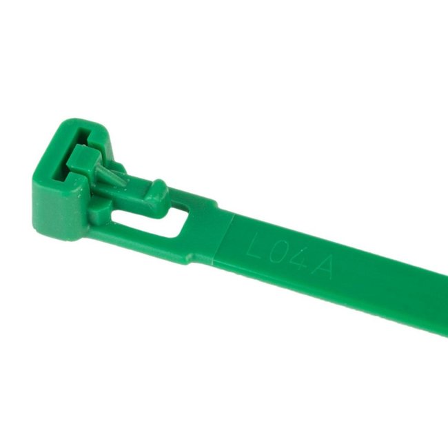TD47 Reclosable cable ties 7.6 x 200 mm Green