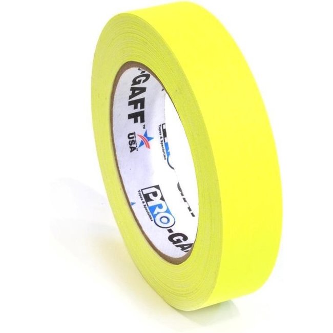 PRO-GAff Neon Gaffa Tape 24mm x 22,8 m jaune