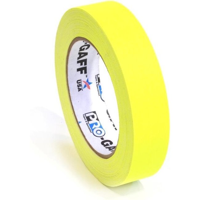 Pro-Gaff neon gaffa tape 24mm x 22,8m Geel