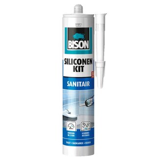 Bison Kit de silicone de bison sanitaire 300 ml blanc