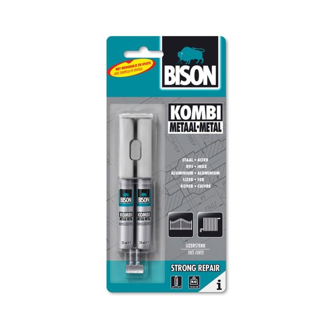 Bison Kombi Metal Top-Composants Epoxy Colle 24ml 