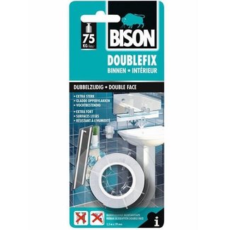 Bison Bison DoubleFix Tape double face de 19mm x 1,5 mètres