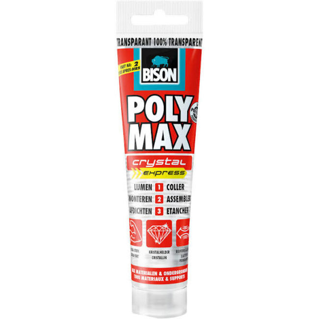 Bison Polymax Crystal Express Transparant 115g