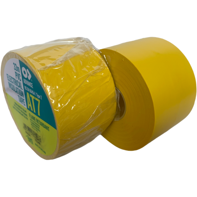 Advance AT7 PVC tape 50mm x 33m Yellow
