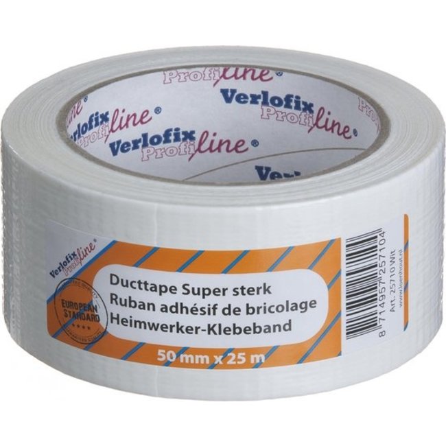Verlofix Profiline Duct tape 50mm x 25m White