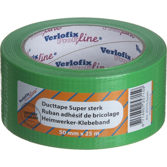 Verlofix Profiline Duct tape 50mm x 25m Green