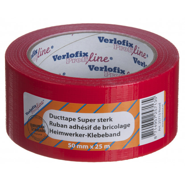 Verlofix Profiline Duct tape 50mm x 25m Red