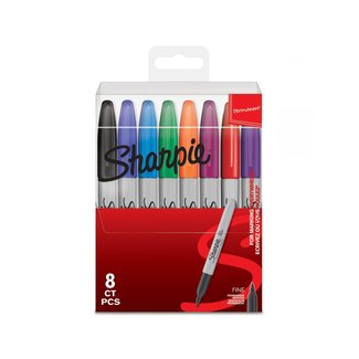 Sharpie Sharpie Fine Point Marker 1mm einem Fall, 8 Farben