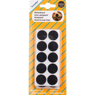 Verlofix Verlofix velcro autocollant 20mm noir