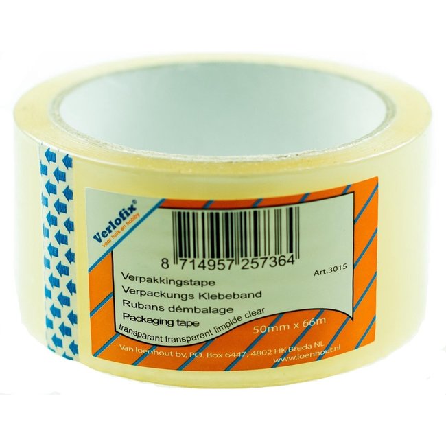 Verlofix Verpackungsband 50mm x 66m Transparent