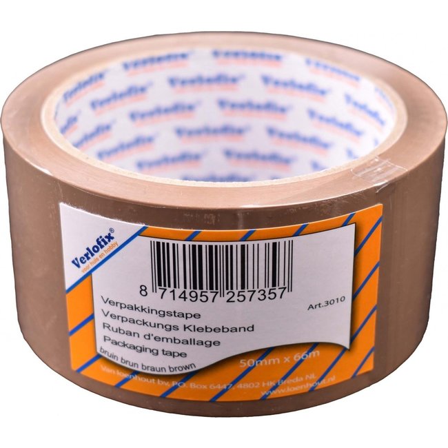 Verlofix Packaging tape 50mm x 66m Brown