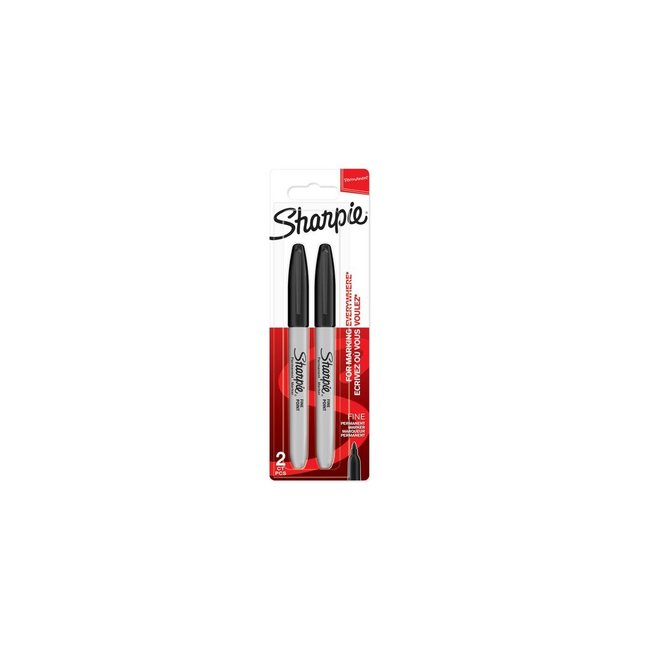 Sharpie Fine Point permanent marker 1mm zwart (set van 2)