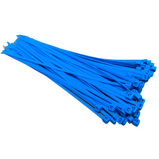 TD47 Products® TD47 Attaches de câble 4.8 x 370 mm bleu fluo
