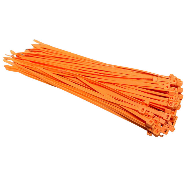 TD47 Attaches de câbles 4.8 x 370 mm orange fluo