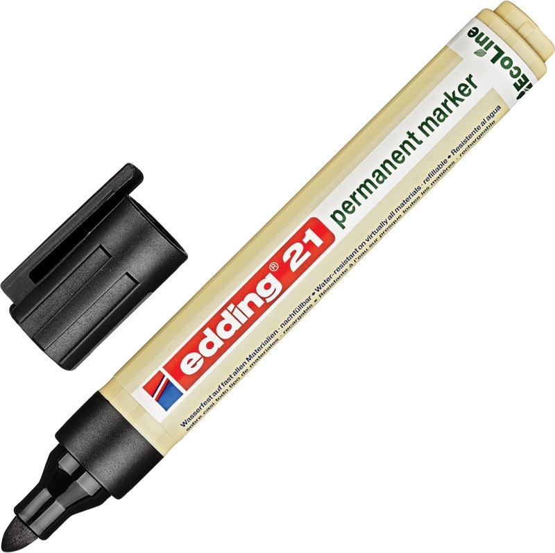Edding 21 EcoLine permanent marker Zwart (1,5 3 mm rond)