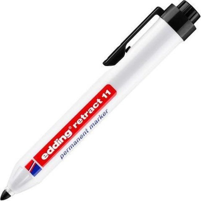 Edding 11 Retract Permanent Marker (1,5 - 3mm rond) Zwart