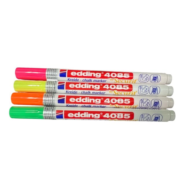 Edding 4085 krijtmarker (1-2 mm rond) Neon Kleuren Deal