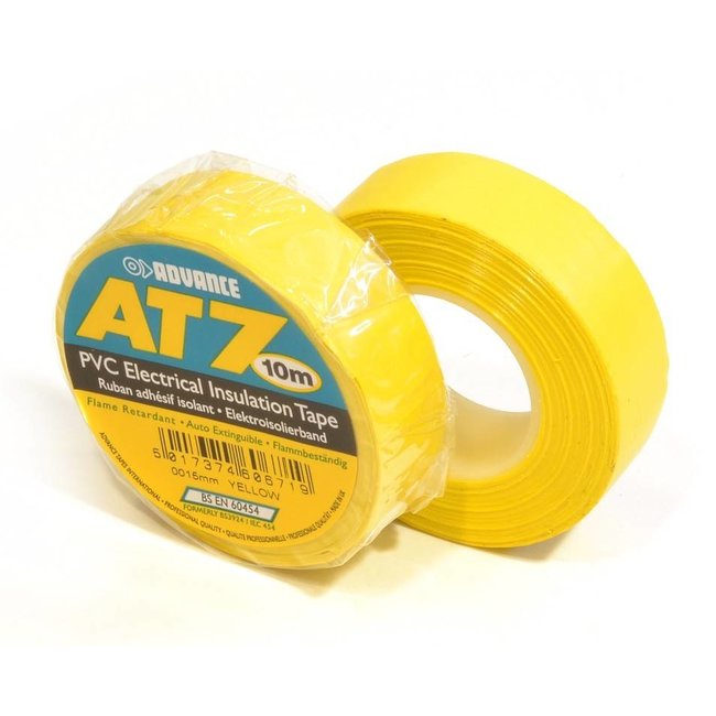 Advance AT7 PVC tape 19mm x 10m Geel