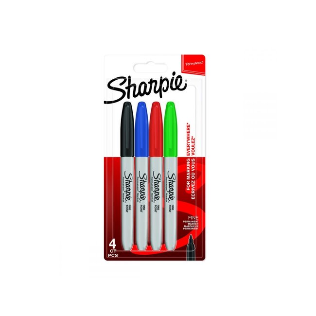 Sharpie Fine Point Marker 1mm 4 Farben