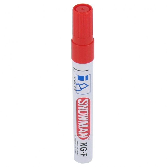 Snowman NG-12F Permanent Marker 1-3MM Beitelpunt Rood