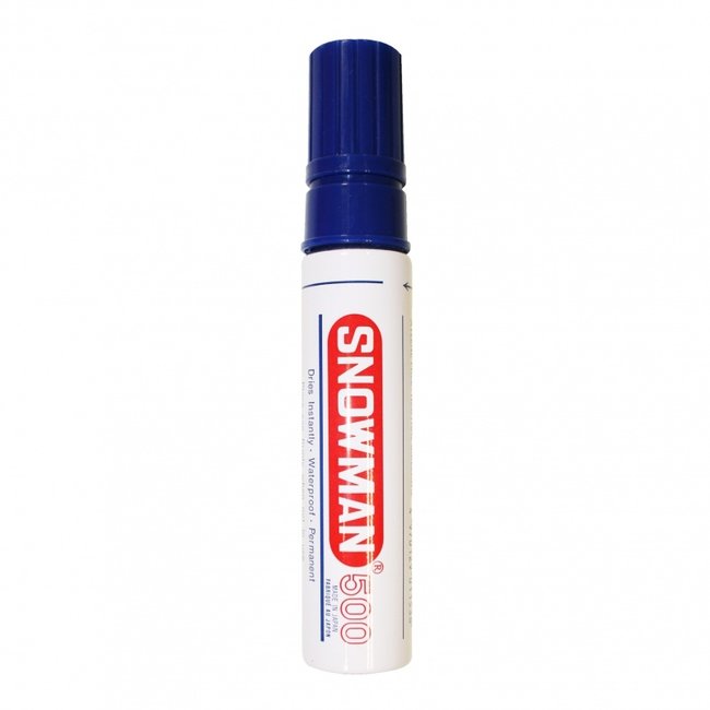 Snowman 500 Permanent Marker 2-12MM Beitelpunt Blauw