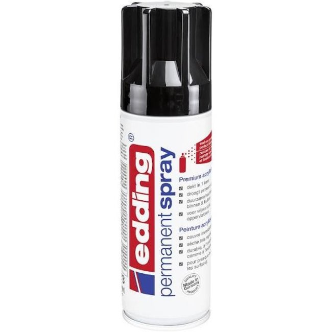 Edding 5200 Permanent Spray 200ml Zwart (Glanzend)