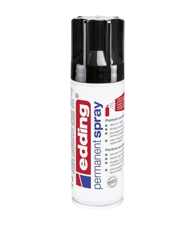 Edding 5200 Permanent Spray 200ml Zwart (Glanzend)