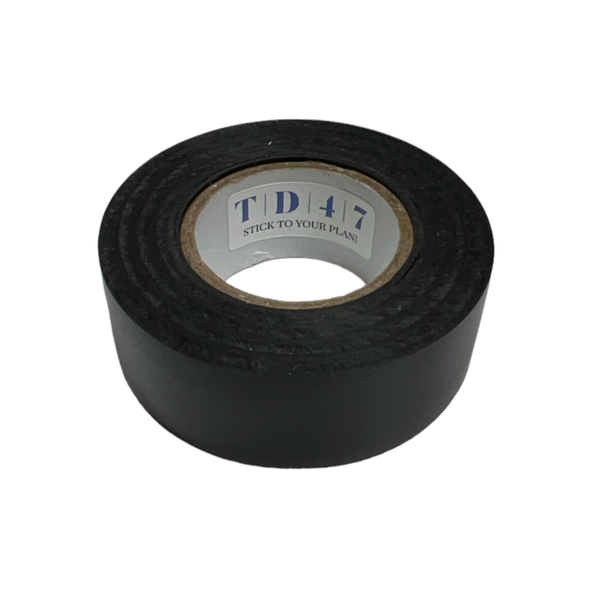 TD47 Ruban isolant PVC professionnel 25 mm x 20 m Noir