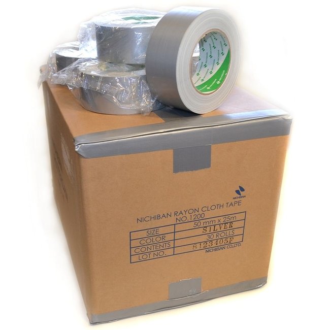 Nichiban Gaffa Tape 50mm x 25m Grijs - doos 30 rollen