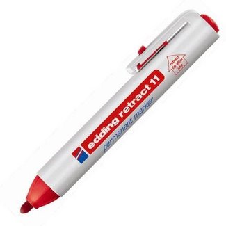 Edding Edding 11 Retract Permanent Marker (1,5 - 3mm rond) Rood