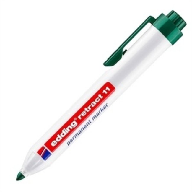 Edding 11 Retract Permanent Marker (1.5 - 3mm round) Green
