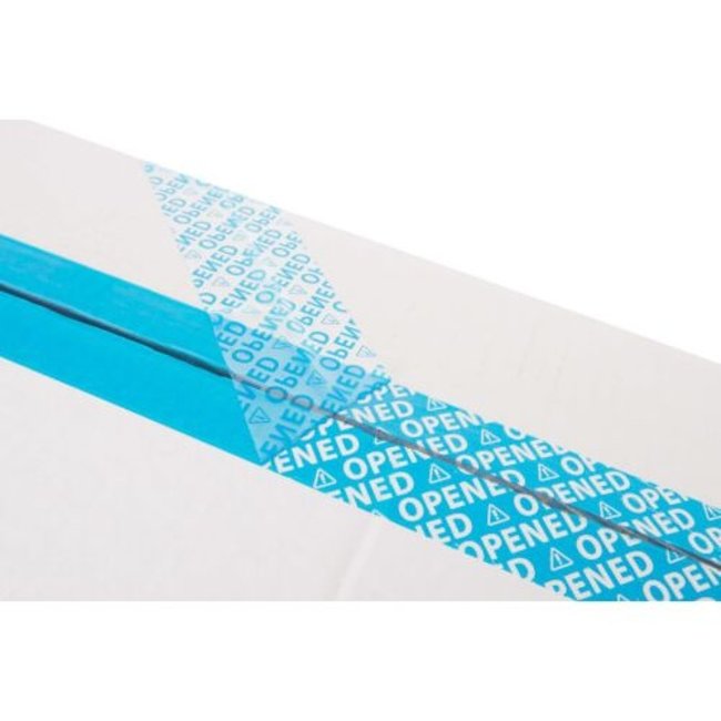 TD47 Security Tape "Opened" 50mm x 50m Bleu