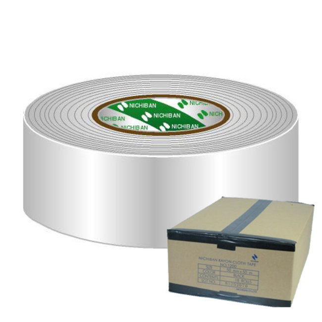 Nichiban Gaffa Tape 50mm x 50m blanc (boîte 18 rouleau)