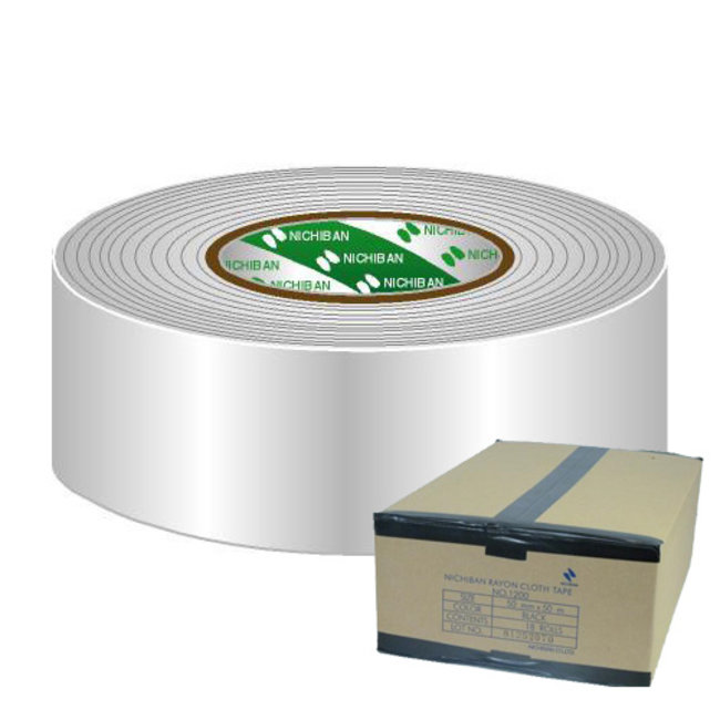 Nichiban Gaffa Tape 50mm x 50m White (Box 18 Roll)