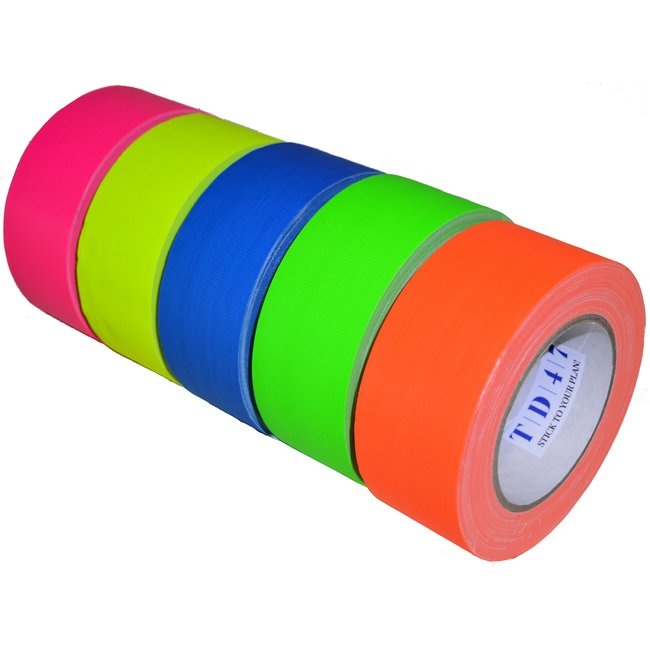 UV scotch Fluorescente Néon Ruban, Néon Ruban Rubans Adhésifs Fluo Gaffer,  Scotch Couleur Rubans Adhésifs Fluo Gaffer Ruban Adhésif Fluorescent pour  Décoration, Noël, fêtes d'anniversaire(6 volumes) : : Bricolage