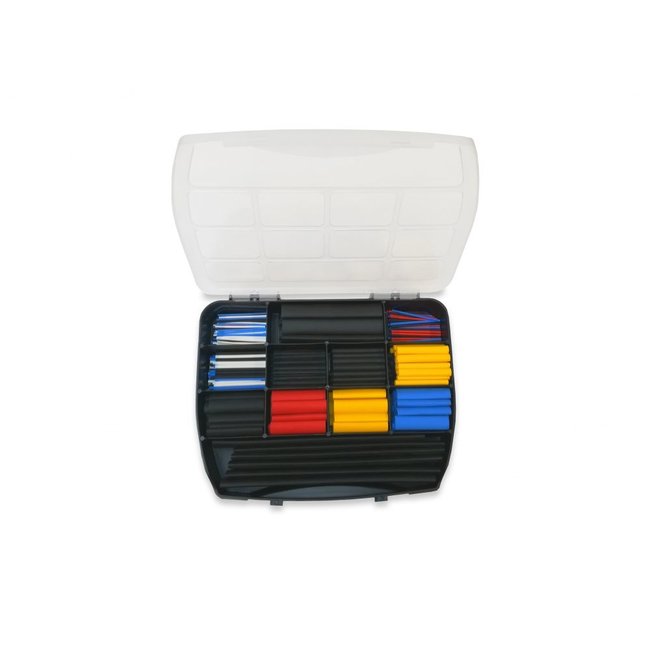 TD47 Shrink tubing Assorted Box (2:1) 406 pieces in Storage Box