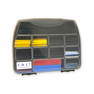 TD47 Products® TD47 Boîte assortie thermorétractable (2:1) 290 pièces dans une boîte de rangement