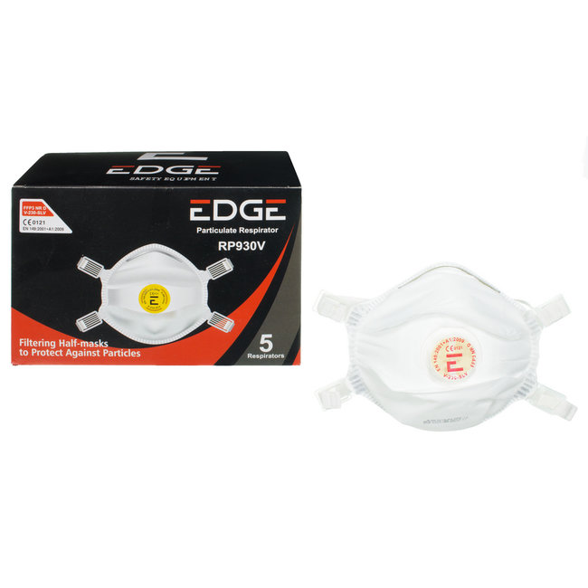 EDGE RP930V Stofmasker met ventiel FFP3V (Box 5 stuks)