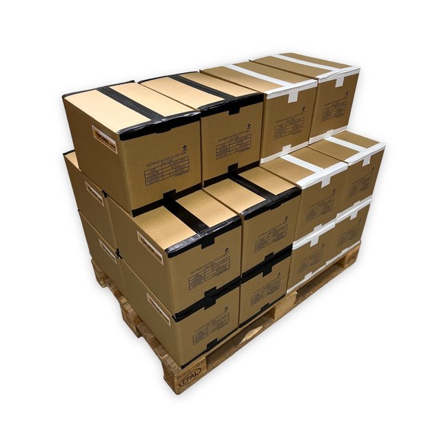 Nichiban Gaffa Tape 50mm x 25m Mix (Pallet 300 Roll White & 300 Roll Black)