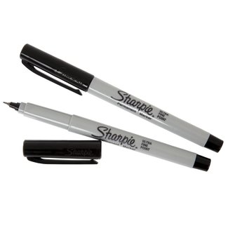 Sharpie Sharpie Ultra Fine Point Marqueur permanent 0.5mm Noir - (Ensemble 2)