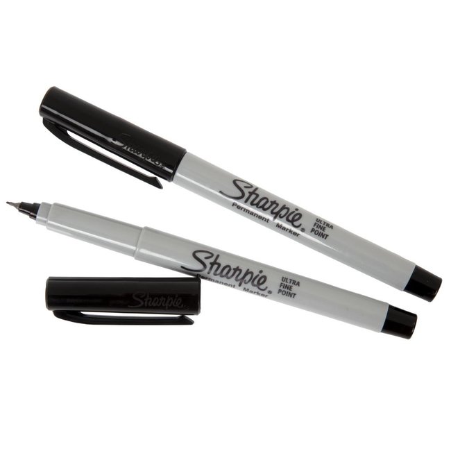Sharpie Ultra Fine Point permanent marker 0.5mm Black - (Set 2)