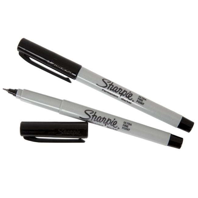 Sharpie Permanent Marker Ultra Fine Point, 2 set Black 